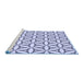 Sideview of Machine Washable Transitional Lavender Blue Rug, wshpat3781blu