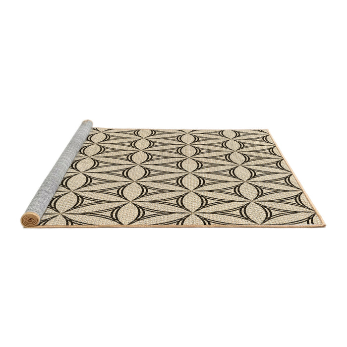 Sideview of Machine Washable Transitional Wheat Beige Rug, wshpat3781brn