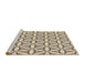 Sideview of Machine Washable Transitional Wheat Beige Rug, wshpat3781brn