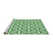 Sideview of Machine Washable Transitional Mint Green Rug, wshpat3781grn