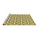 Sideview of Machine Washable Transitional Mustard Yellow Rug, wshpat3781yw