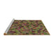 Sideview of Machine Washable Transitional Red Brown Rug, wshpat3782brn