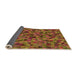 Thickness of Patterned Tomato Red Rug, pat3782org