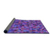 Thickness of Patterned Jasmine Purple Rug, pat3782pur