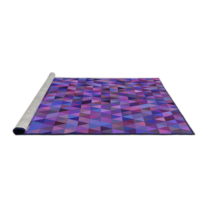 Sideview of Machine Washable Transitional Jasmine Purple Rug, wshpat3782pur