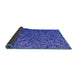 Thickness of Patterned Light Slate Blue Rug, pat3783blu