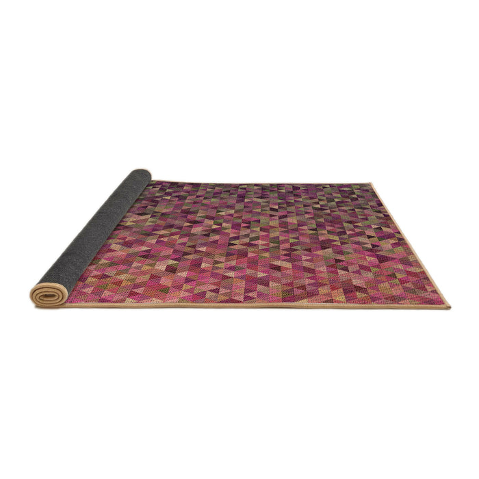 Thickness of Patterned Copper Red Pink Rug, pat3783brn