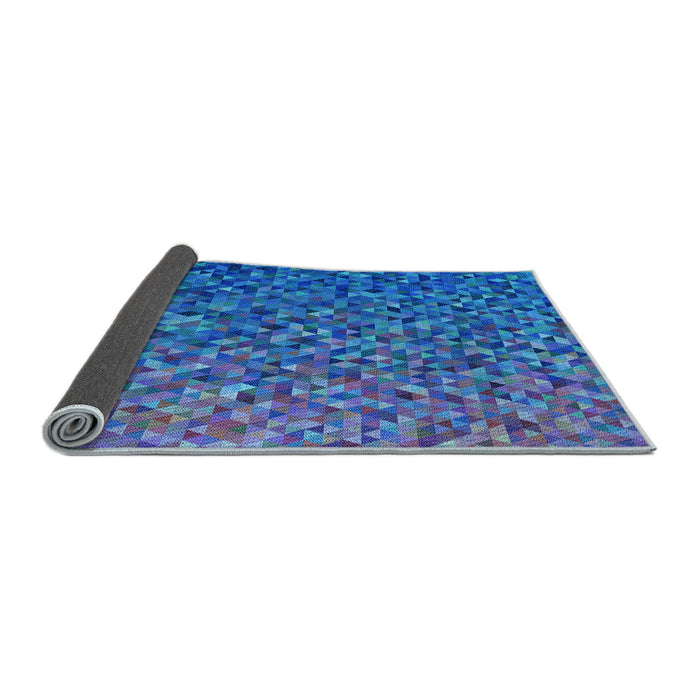 Thickness of Patterned Blue Rug, pat3783lblu