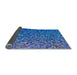 Thickness of Patterned Blue Rug, pat3783lblu