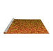 Sideview of Machine Washable Transitional Red Rug, wshpat3783yw