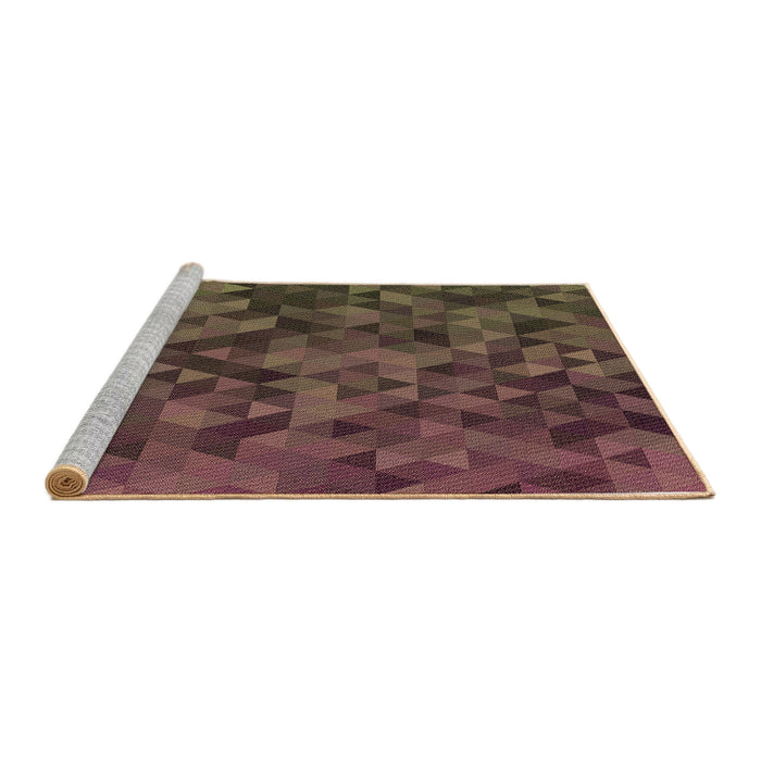 Sideview of Machine Washable Transitional Brown Rug, wshpat3784brn