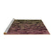 Sideview of Machine Washable Transitional Brown Rug, wshpat3784brn