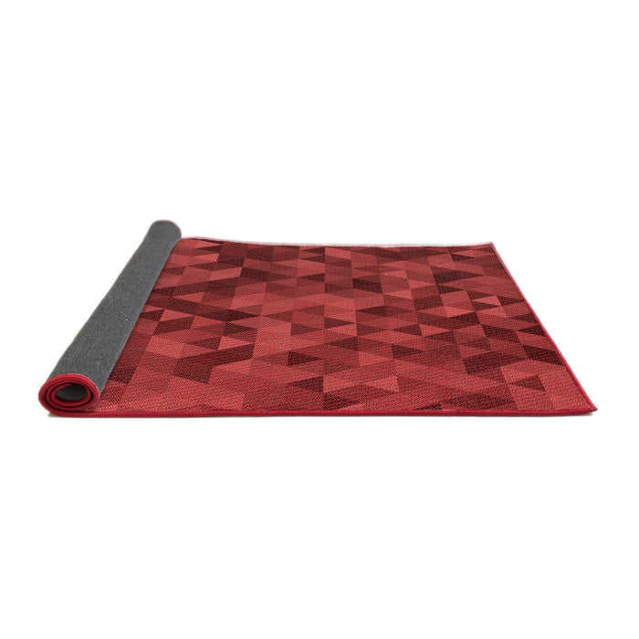 Thickness of Patterned Tomato Red Rug, pat3784rd