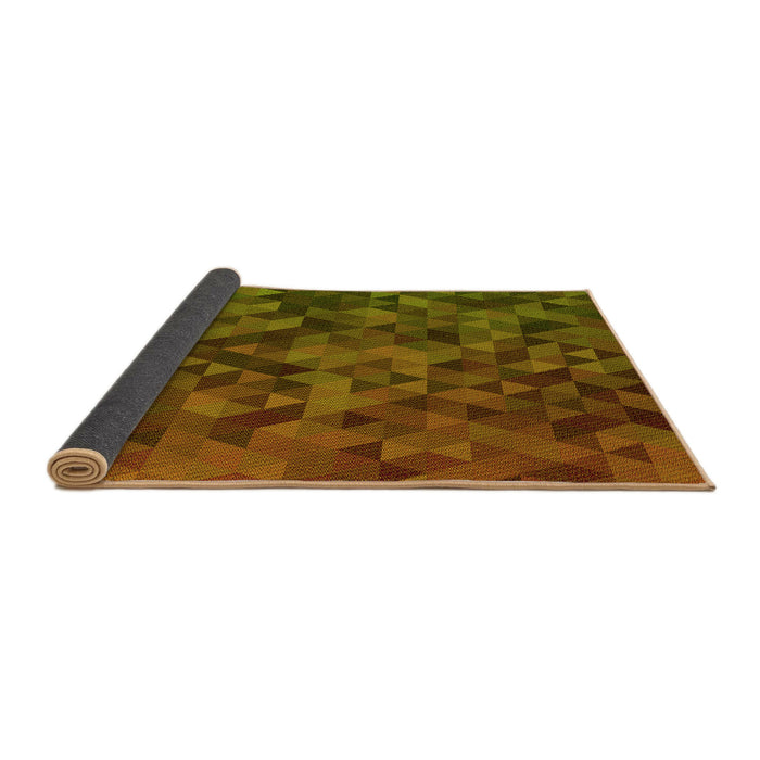 Thickness of Patterned Red Brown Rug, pat3784yw