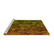 Sideview of Machine Washable Transitional Red Brown Rug, wshpat3784yw