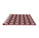 Sideview of Machine Washable Transitional Pink Rug, wshpat3785rd