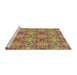 Sideview of Machine Washable Transitional Chestnut Red Rug, wshpat3786brn