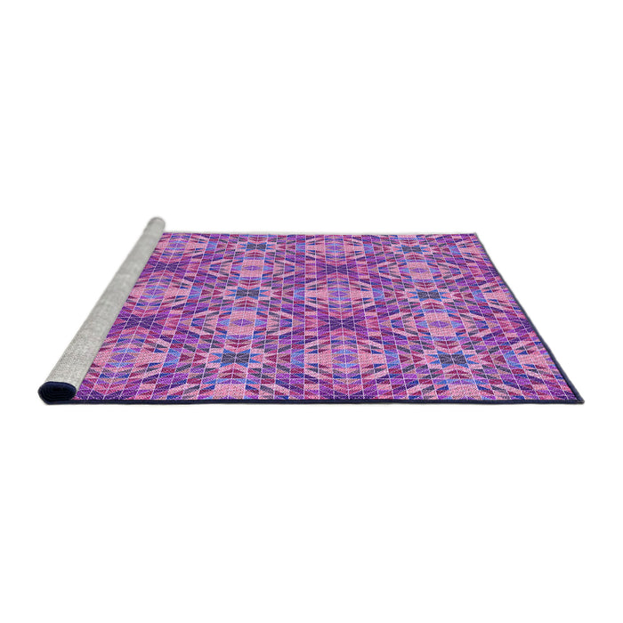 Sideview of Machine Washable Transitional Dark Orchid Purple Rug, wshpat3786pur