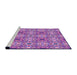 Sideview of Machine Washable Transitional Dark Orchid Purple Rug, wshpat3786pur