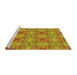 Sideview of Machine Washable Transitional Mahogany Brown Rug, wshpat3786yw