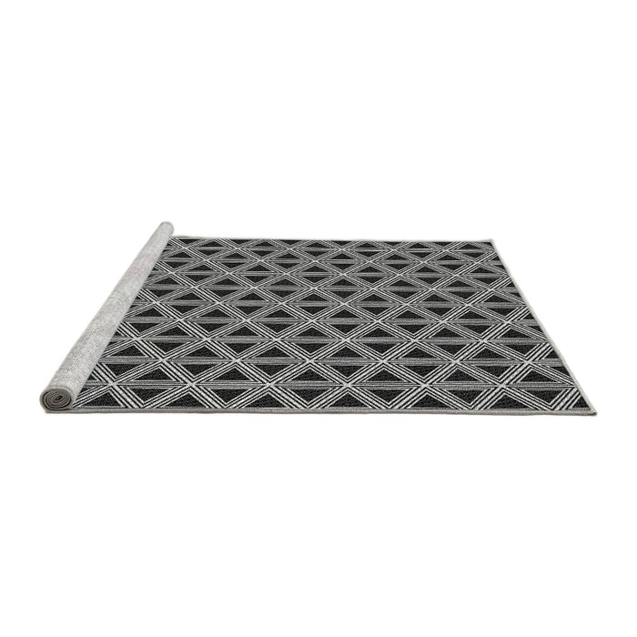 Sideview of Machine Washable Transitional Midnight Gray Rug, wshpat3787gry