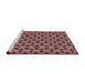 Sideview of Machine Washable Transitional Rose Pink Rug, wshpat3787rd