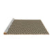 Sideview of Machine Washable Transitional Midnight Gray Rug, wshpat3788brn