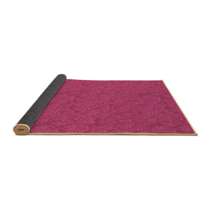 Thickness of Patterned Hot Deep Pink Rug, pat3789brn