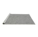 Sideview of Machine Washable Transitional Silver Gray Rug, wshpat3789gry