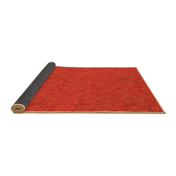 Thickness of Patterned Scarlet Red Rug, pat3789yw