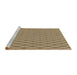 Sideview of Machine Washable Transitional Oak Brown Rug, wshpat379brn