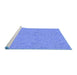 Sideview of Machine Washable Transitional Blue Rug, wshpat3790blu