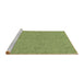 Sideview of Machine Washable Transitional Olive Green Rug, wshpat3790brn