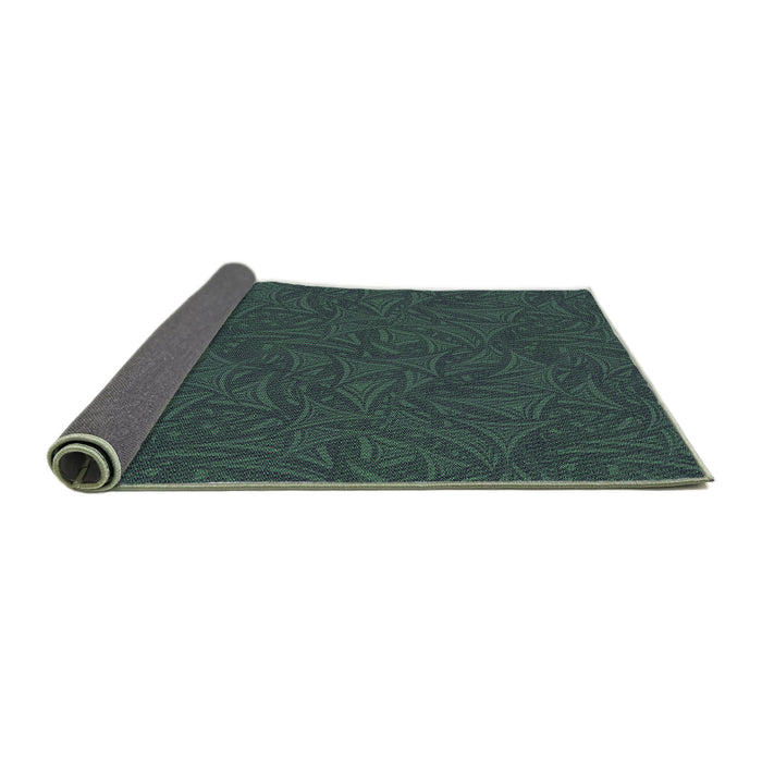 Thickness of Patterned Sea Green Rug, pat3791grn