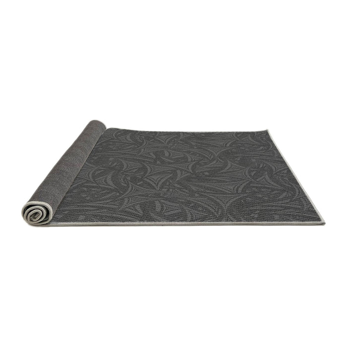 Thickness of Patterned Smokey Gray Rug, pat3791gry