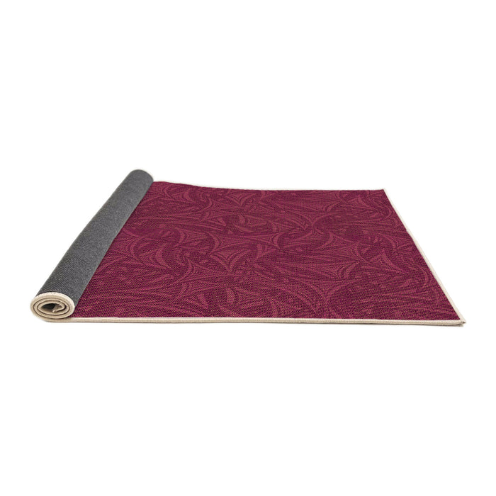 Thickness of Patterned Crimson Red Rug, pat3791org