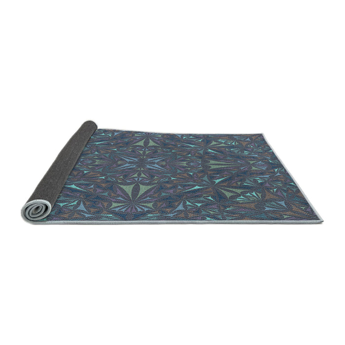 Thickness of Patterned Steel Blue Rug, pat3794lblu