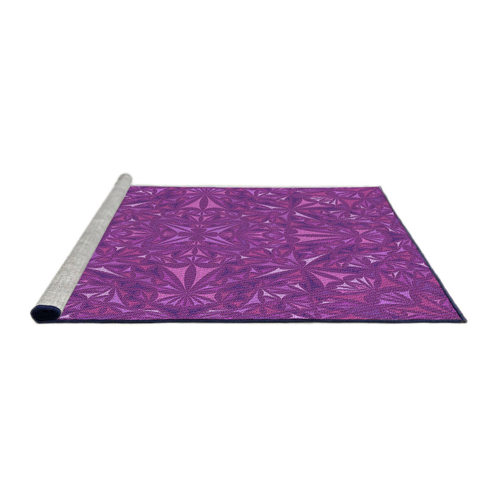 Sideview of Machine Washable Transitional Crimson Purple Rug, wshpat3794pur