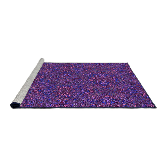 Sideview of Machine Washable Transitional Purple Rug, wshpat3795pur