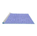 Sideview of Machine Washable Transitional Ocean Blue Rug, wshpat3796blu