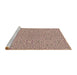 Sideview of Machine Washable Transitional Khaki Gold Rug, wshpat3796brn