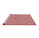 Sideview of Machine Washable Transitional Red Rug, wshpat3796rd