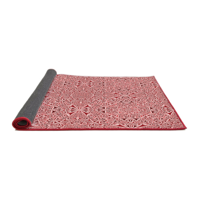 Thickness of Patterned Red Rug, pat3796rd