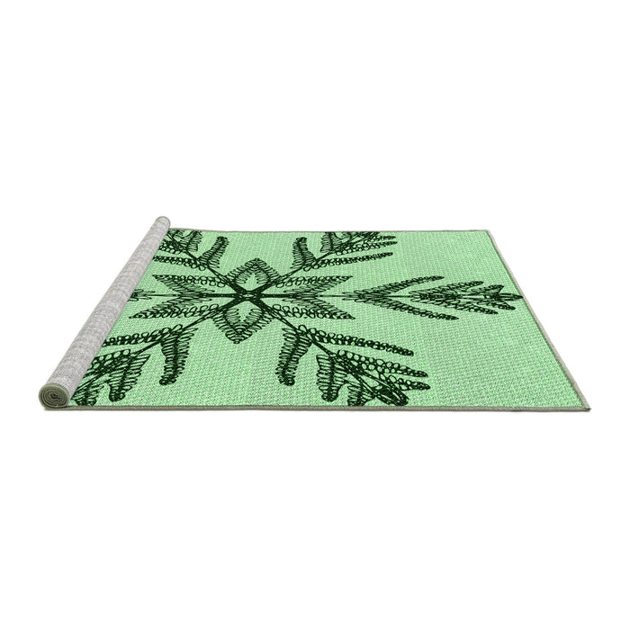 Machine Washable Transitional Mint Green Rug in a Bedroom, wshpat38grn