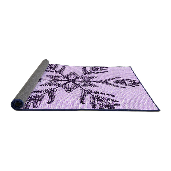 Patterned Purple Flower Purple Rug, pat38pur