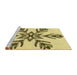 Sideview of Machine Washable Transitional Sun Yellow Rug, wshpat38yw