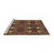 Sideview of Machine Washable Transitional Light Brown Rug, wshpat3800brn