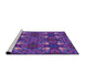 Sideview of Machine Washable Transitional Purple Plum Purple Rug, wshpat3800pur