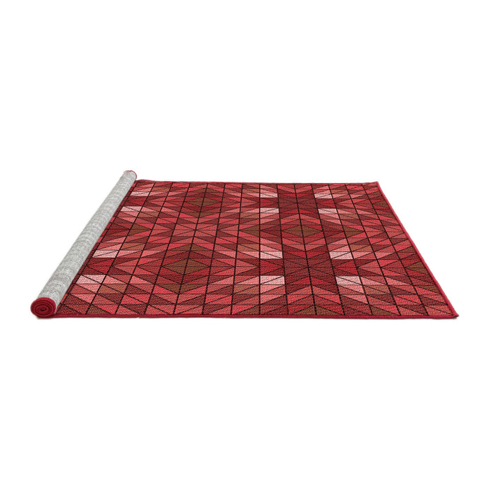 Sideview of Machine Washable Transitional Red Rug, wshpat3800rd