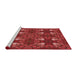 Sideview of Machine Washable Transitional Red Rug, wshpat3800rd